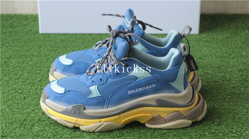 Balenciaga 2017 Fall Winter Washed Old Show Sneaker Blue